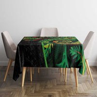 New Zealand Koru Plants and Pohutukawa Tablecloth Maori Tattoo Pattern