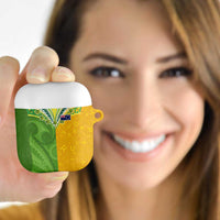 Cook Islands Language Week AirPods Case Tatau Pattern and Rarotongan Alphabet LT03 Green - Polynesian Pride