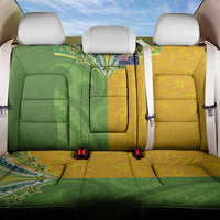 Cook Islands Language Week Back Car Seat Cover Tatau Pattern and Rarotongan Alphabet - Polynesian Pride