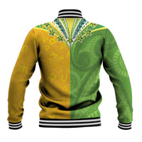 Cook Islands Language Week Baseball Jacket Tatau Pattern and Rarotongan Alphabet - Polynesian Pride