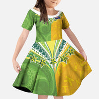 Cook Islands Language Week Family Matching Mermaid Dress and Hawaiian Shirt Tatau Pattern and Rarotongan Alphabet - Polynesian Pride