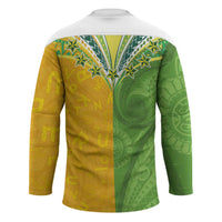 Cook Islands Language Week Hockey Jersey Tatau Pattern and Rarotongan Alphabet LT03 - Polynesian Pride