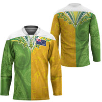 Cook Islands Language Week Hockey Jersey Tatau Pattern and Rarotongan Alphabet LT03 - Polynesian Pride