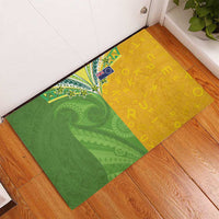 Cook Islands Language Week Rubber Doormat Tatau Pattern and Rarotongan Alphabet LT03 - Polynesian Pride