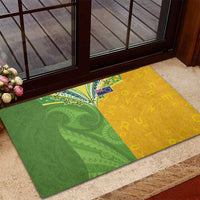 Cook Islands Language Week Rubber Doormat Tatau Pattern and Rarotongan Alphabet LT03 - Polynesian Pride