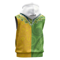 Cook Islands Language Week Sleeveless Zip Hoodie Tatau Pattern and Rarotongan Alphabet LT03 - Polynesian Pride