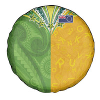 Cook Islands Language Week Spare Tire Cover Tatau Pattern and Rarotongan Alphabet - Polynesian Pride
