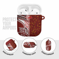 Tonga Language Week AirPods Case Ngatu Pattern and Tongan Alphabet LT03 - Polynesian Pride