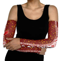 Tonga Language Week Arm Sleeves Ngatu Pattern and Tongan Alphabet - Polynesian Pride