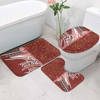 Tonga Language Week Bathroom Set Ngatu Pattern and Tongan Alphabet LT03 - Polynesian Pride