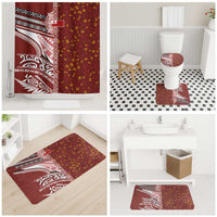 Tonga Language Week Bathroom Set Ngatu Pattern and Tongan Alphabet LT03 - Polynesian Pride