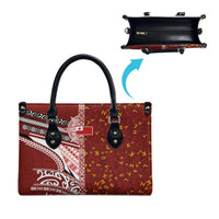 Tonga Language Week Leather Bag Ngatu Pattern and Tongan Alphabet - Polynesian Pride