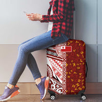 Tonga Language Week Luggage Cover Ngatu Pattern and Tongan Alphabet LT03 - Polynesian Pride