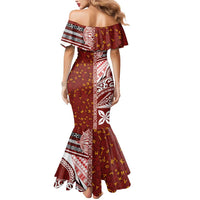 Tonga Language Week Mermaid Dress Ngatu Pattern and Tongan Alphabet - Polynesian Pride