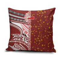 Tonga Language Week Pillow Cover Ngatu Pattern and Tongan Alphabet - Polynesian Pride