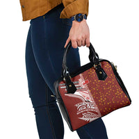 Tonga Language Week Shoulder Handbag Ngatu Pattern and Tongan Alphabet - Polynesian Pride