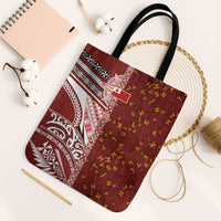 Tonga Language Week Tote Bag Ngatu Pattern and Tongan Alphabet - Polynesian Pride