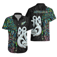 New Zealand Hawaiian Shirt Silver Fern and Manaia with Papua Shell Maori Tribal LT03 - Polynesian Pride