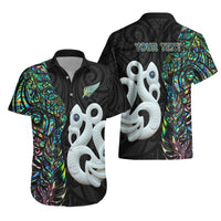Custom New Zealand Hawaiian Shirt Silver Fern and Manaia with Papua Shell Maori Tribal LT03 - Polynesian Pride