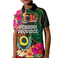 Penama Day Kid Polo Shirt Proud To Be A Ni-Van Beauty Pacific Flower LT03 Kid Black - Polynesian Pride