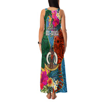 Sanma Day Family Matching Tank Maxi Dress and Hawaiian Shirt Proud To Be A Ni-Van Beauty Pacific Flower LT03 - Polynesian Pride