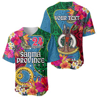 Personalised Sanma Day Baseball Jersey Proud To Be A Ni-Van Beauty Pacific Flower LT03 - Polynesian Pride