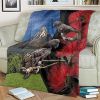 New Zealand Kea And Pohutukawa Blanket With The Mountain Landscape LT03 - Polynesian Pride