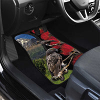 New Zealand Kea And Pohutukawa Car Mats With The Mountain Landscape LT03 - Polynesian Pride