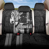 Hawaii Lanai Island Back Car Seat Cover Hawaiian King and Kakau Symbols Abstract Shoulder Tattoo