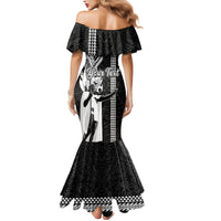 Custom Hawaii Lanai Island Mermaid Dress Hawaiian King and Kakau Symbols Abstract Shoulder Tattoo LT03 - Polynesian Pride