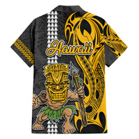 Hawaii Molokai Island Hawaiian Shirt Hawaiian Warrior and Kakau Symbols Abstract Tattoo LT03 - Polynesian Pride