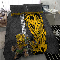 Custom Hawaii Molokai Island Bedding Set Hawaiian Warrior and Kakau Symbols Abstract Tattoo LT03 - Polynesian Pride