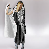 Custom Hawaii Molokai Island Hooded Blanket Hawaiian King and Kakau Symbols Abstract Shoulder Tattoo LT03 - Polynesian Pride