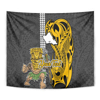 Custom Hawaii Oahu Island Tapestry Hawaiian Warrior and Kakau Symbols Abstract Tattoo LT03 - Polynesian Pride