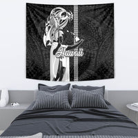 Hawaii Oahu Island Tapestry Hawaiian King and Kakau Symbols Abstract Shoulder Tattoo LT03 - Polynesian Pride