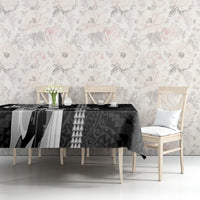 Custom Hawaii Oahu Island Tablecloth Hawaiian King and Kakau Symbols Abstract Shoulder Tattoo LT03 - Polynesian Pride