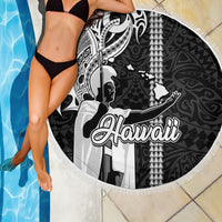 Hawaii Kahoolawe Island Beach Blanket Hawaiian King and Kakau Symbols Abstract Shoulder Tattoo LT03 - Wonder Print Shop