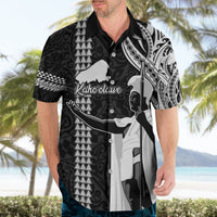 Custom Hawaii Kahoolawe Island Hawaiian Shirt Hawaiian King and Kakau Symbols Abstract Shoulder Tattoo LT03 - Polynesian Pride