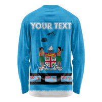 Fiji Merry Christmas Long Sleeve Shirt Santa Suit Style With Tapa Tribal Pattern