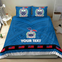 Samoa Merry Christmas Bedding Set Santa Suit Style With Tatau Tattoo Pattern