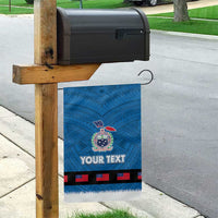 Samoa Merry Christmas Garden Flag Santa Suit Style With Tatau Tattoo Pattern