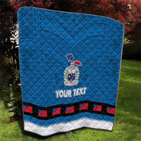 Samoa Merry Christmas Quilt Santa Suit Style With Tatau Tattoo Pattern