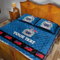 Samoa Merry Christmas Quilt Bed Set Santa Suit Style With Tatau Tattoo Pattern