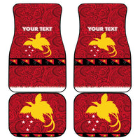 Papua New Guinea Merry Christmas Car Mats Santa Suit Style With Melanesian Pattern LT03 - Polynesian Pride