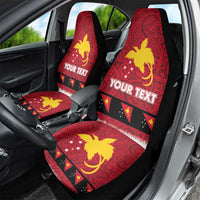 Papua New Guinea Merry Christmas Car Seat Cover Santa Suit Style With Melanesian Pattern