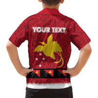 Papua New Guinea Merry Christmas Family Matching Off Shoulder Short Dress and Hawaiian Shirt Santa Suit Style With Melanesian Pattern