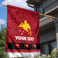 Papua New Guinea Merry Christmas Garden Flag Santa Suit Style With Melanesian Pattern LT03 - Polynesian Pride