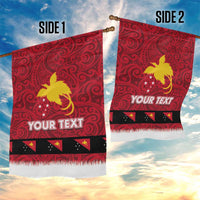 Papua New Guinea Merry Christmas Garden Flag Santa Suit Style With Melanesian Pattern LT03 - Polynesian Pride