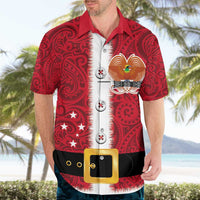 Papua New Guinea Merry Christmas Hawaiian Shirt Santa Suit Style With Melanesian Pattern LT03 - Polynesian Pride
