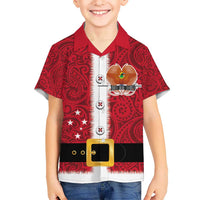 Papua New Guinea Merry Christmas Hawaiian Shirt Santa Suit Style With Melanesian Pattern LT03 - Polynesian Pride